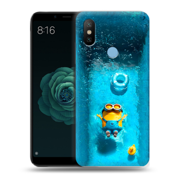 Силиконовый чехол на Xiaomi Mi A2 с принтом Миньоны