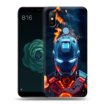 Силиконовый чехол на Xiaomi Mi A2 с принтом IronMan Железный человек Силиконовый чехол на Xiaomi Mi A2 с принтом IronMan Железный человек