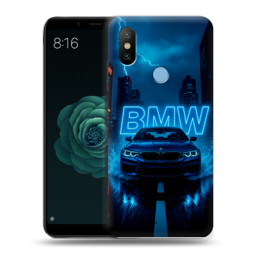 Силиконовый чехол на Xiaomi Mi A2 с принтом BMW БМВ Силиконовый чехол на Xiaomi Mi A2 с принтом BMW БМВ