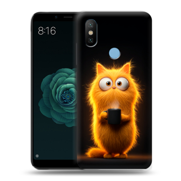 Силиконовый чехол на Xiaomi Mi A2 с принтом Смешной кот Силиконовый чехол на Xiaomi Mi A2 с принтом Смешной кот