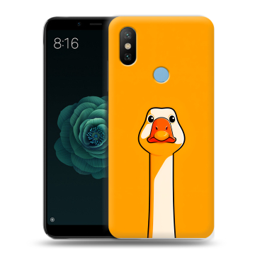 Силиконовый чехол на Xiaomi Mi A2 с принтом Смешная утка Силиконовый чехол на Xiaomi Mi A2 с принтом Смешная утка