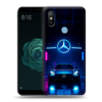 Силиконовый чехол на Xiaomi Mi A2 с принтом Mercedes Мерседес Силиконовый чехол на Xiaomi Mi A2 с принтом Mercedes Мерседес