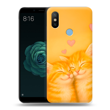Силиконовый чехол на Xiaomi Mi A2 с принтом Милые котята Силиконовый чехол на Xiaomi Mi A2 с принтом Милые котята