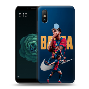 Силиконовый чехол на Xiaomi Mi A2 с принтом Барселона Barca Yamal Силиконовый чехол на Xiaomi Mi A2 с принтом Барселона Barca Yamal