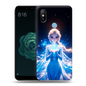 Силиконовый чехол на Xiaomi Mi A2 с принтом Холодное сердце Frozen Силиконовый чехол на Xiaomi Mi A2 с принтом Холодное сердце Frozen