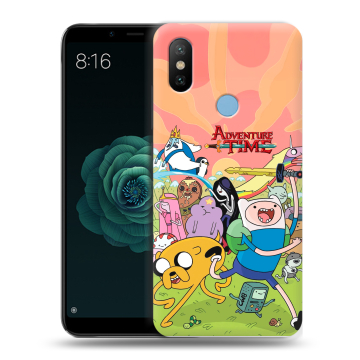 Силиконовый чехол на Xiaomi Mi A2 с принтом Adventure time Время приключений Силиконовый чехол на Xiaomi Mi A2 с принтом Adventure time Время приключений