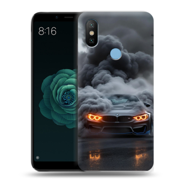Силиконовый чехол на Xiaomi Mi A2 с принтом BMW БМВ