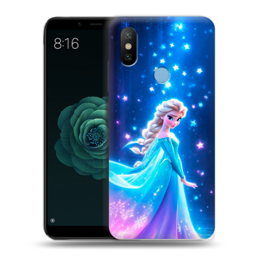Силиконовый чехол на Xiaomi Mi A2 с принтом Холодное сердце Frozen Силиконовый чехол на Xiaomi Mi A2 с принтом Холодное сердце Frozen