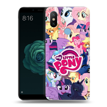 Силиконовый чехол на Xiaomi Mi A2 с принтом My little pony Дружба чудо Силиконовый чехол на Xiaomi Mi A2 с принтом My little pony Дружба чудо