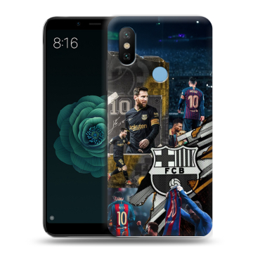 Силиконовый чехол на Xiaomi Mi A2 с принтом Messi Barcelona Силиконовый чехол на Xiaomi Mi A2 с принтом Messi Barcelona