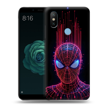 Силиконовый чехол на Xiaomi Mi A2 с принтом Spiderman Человек паук Силиконовый чехол на Xiaomi Mi A2 с принтом Spiderman Человек паук