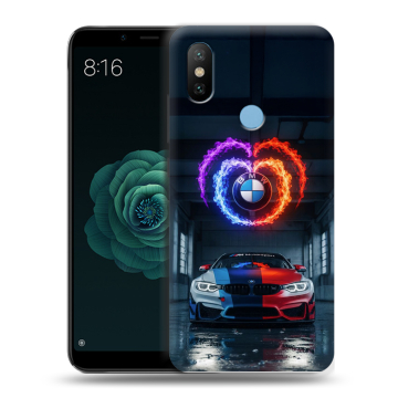 Силиконовый чехол на Xiaomi Mi A2 с принтом BMW БМВ Силиконовый чехол на Xiaomi Mi A2 с принтом BMW БМВ