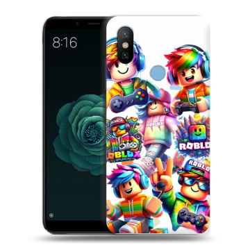 Силиконовый чехол на Xiaomi Mi A2 с принтом Roblox Роблокс Силиконовый чехол на Xiaomi Mi A2 с принтом Roblox Роблокс