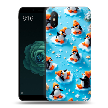 Силиконовый чехол на Xiaomi Mi A2 с принтом Новый год Силиконовый чехол на Xiaomi Mi A2 с принтом Новый год