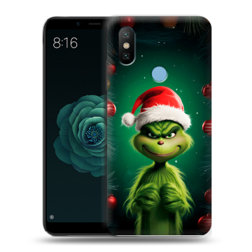 Силиконовый чехол на Xiaomi Mi A2 с принтом Гринч Новый год Рождество Силиконовый чехол на Xiaomi Mi A2 с принтом Гринч Новый год Рождество