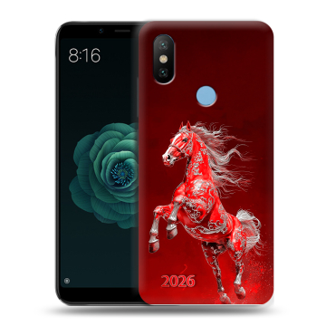 Силиконовый чехол на Xiaomi Mi A2 с принтом Новый год Силиконовый чехол на Xiaomi Mi A2 с принтом Новый год