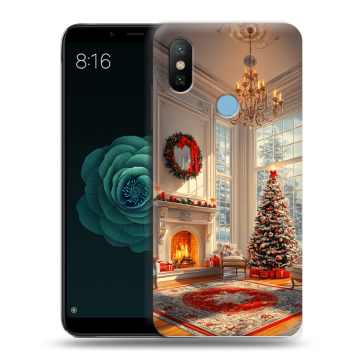 Силиконовый чехол на Xiaomi Mi A2 с принтом Новый год Силиконовый чехол на Xiaomi Mi A2 с принтом Новый год