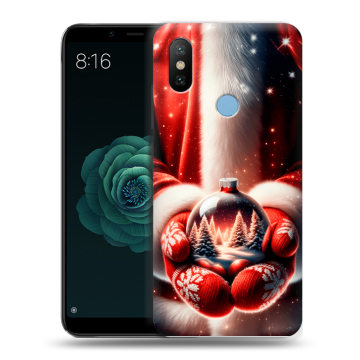 Силиконовый чехол на Xiaomi Mi A2 с принтом Новый год Силиконовый чехол на Xiaomi Mi A2 с принтом Новый год