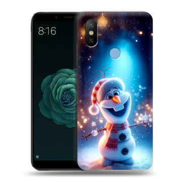 Силиконовый чехол на Xiaomi Mi A2 с принтом Новый год Силиконовый чехол на Xiaomi Mi A2 с принтом Новый год