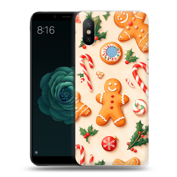 Силиконовый чехол на Xiaomi Mi A2 с принтом Новый год Силиконовый чехол на Xiaomi Mi A2 с принтом Новый год