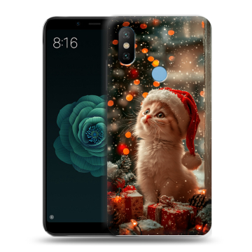 Силиконовый чехол на Xiaomi Mi A2 с принтом Новый год Силиконовый чехол на Xiaomi Mi A2 с принтом Новый год