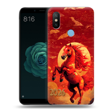 Силиконовый чехол на Xiaomi Mi A2 с принтом Новый год Силиконовый чехол на Xiaomi Mi A2 с принтом Новый год