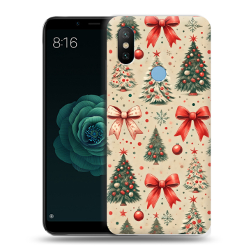 Силиконовый чехол на Xiaomi Mi A2 с принтом Новый год Силиконовый чехол на Xiaomi Mi A2 с принтом Новый год