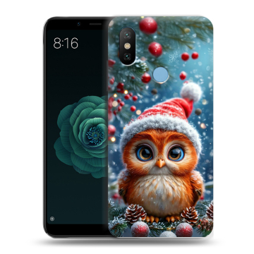Силиконовый чехол на Xiaomi Mi A2 с принтом Новый год Силиконовый чехол на Xiaomi Mi A2 с принтом Новый год