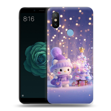 Силиконовый чехол на Xiaomi Mi A2 с принтом Новый год Силиконовый чехол на Xiaomi Mi A2 с принтом Новый год
