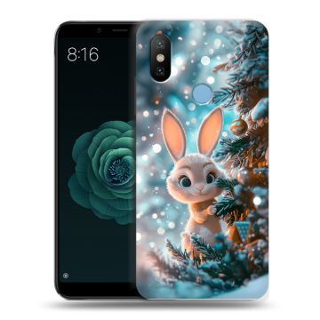 Силиконовый чехол на Xiaomi Mi A2 с принтом Новый год Силиконовый чехол на Xiaomi Mi A2 с принтом Новый год