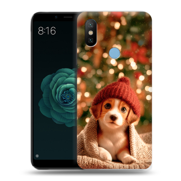 Силиконовый чехол на Xiaomi Mi A2 с принтом Новый год Силиконовый чехол на Xiaomi Mi A2 с принтом Новый год