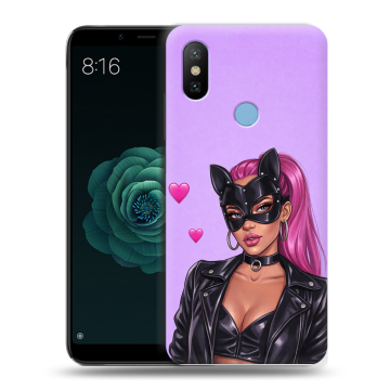 Силиконовый чехол на Xiaomi Mi A2 с принтом женский Силиконовый чехол на Xiaomi Mi A2 с принтом женский