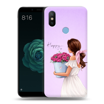 Силиконовый чехол на Xiaomi Mi A2 с принтом женский Силиконовый чехол на Xiaomi Mi A2 с принтом женский