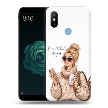 Силиконовый чехол на Xiaomi Mi A2 с принтом женский Силиконовый чехол на Xiaomi Mi A2 с принтом женский