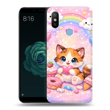 Силиконовый чехол на Xiaomi Mi A2 с принтом для девочек Силиконовый чехол на Xiaomi Mi A2 с принтом для девочек
