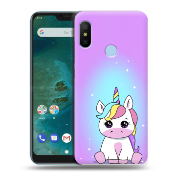 Пластиковый чехол на Xiaomi Mi A2 Lite с принтом Единорог Пластиковый чехол на Xiaomi Mi A2 Lite с принтом Единорог