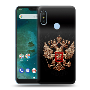 Пластиковый чехол на Xiaomi Mi A2 Lite с принтом Герб России