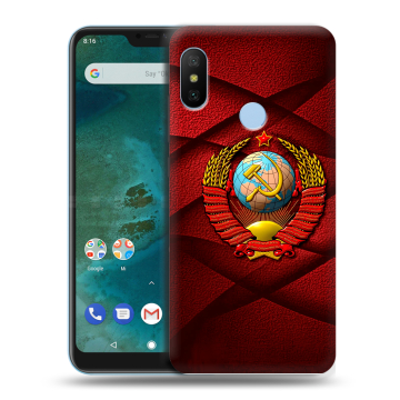 Пластиковый чехол на Xiaomi Mi A2 Lite с принтом Герб СССР Пластиковый чехол на Xiaomi Mi A2 Lite с принтом Герб СССР
