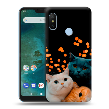 Пластиковый чехол на Xiaomi Mi A2 Lite с принтом Кошки Пластиковый чехол на Xiaomi Mi A2 Lite с принтом Кошки