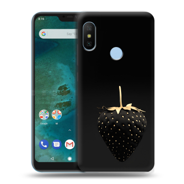 Пластиковый чехол на Xiaomi Mi A2 Lite с принтом Черная клубника Пластиковый чехол на Xiaomi Mi A2 Lite с принтом Черная клубника