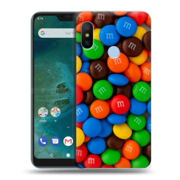 Пластиковый чехол на Xiaomi Mi A2 Lite с принтом Конфеты Пластиковый чехол на Xiaomi Mi A2 Lite с принтом Конфеты