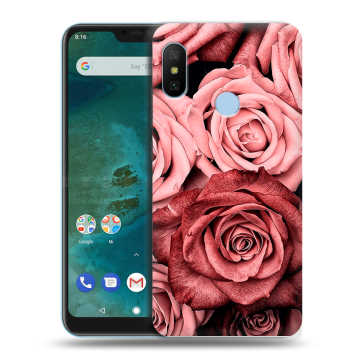 Пластиковый чехол на Xiaomi Mi A2 Lite с принтом Цветы розы Пластиковый чехол на Xiaomi Mi A2 Lite с принтом Цветы розы
