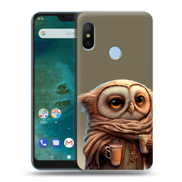 Пластиковый чехол на Xiaomi Mi A2 Lite с принтом Сова Пластиковый чехол на Xiaomi Mi A2 Lite с принтом Сова