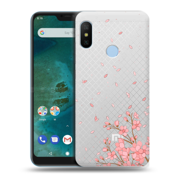 Пластиковый чехол на Xiaomi Mi A2 Lite с принтом Ветка сакуры Пластиковый чехол на Xiaomi Mi A2 Lite с принтом Ветка сакуры
