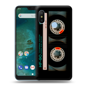 Пластиковый чехол на Xiaomi Mi A2 Lite с принтом Кассета Пластиковый чехол на Xiaomi Mi A2 Lite с принтом Кассета