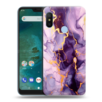Пластиковый чехол на Xiaomi Mi A2 Lite с принтом Мрамор Пластиковый чехол на Xiaomi Mi A2 Lite с принтом Мрамор