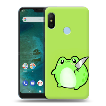 Пластиковый чехол на Xiaomi Mi A2 Lite с принтом Лягушенок Пластиковый чехол на Xiaomi Mi A2 Lite с принтом Лягушенок