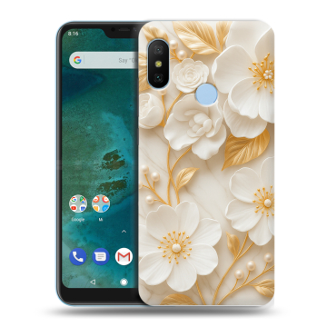 Пластиковый чехол на Xiaomi Mi A2 Lite с принтом Цветы Пластиковый чехол на Xiaomi Mi A2 Lite с принтом Цветы