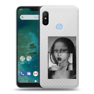 Пластиковый чехол на Xiaomi Mi A2 Lite с принтом Мона Лиза Пластиковый чехол на Xiaomi Mi A2 Lite с принтом Мона Лиза