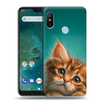 Пластиковый чехол на Xiaomi Mi A2 Lite с принтом котенок Пластиковый чехол на Xiaomi Mi A2 Lite с принтом котенок